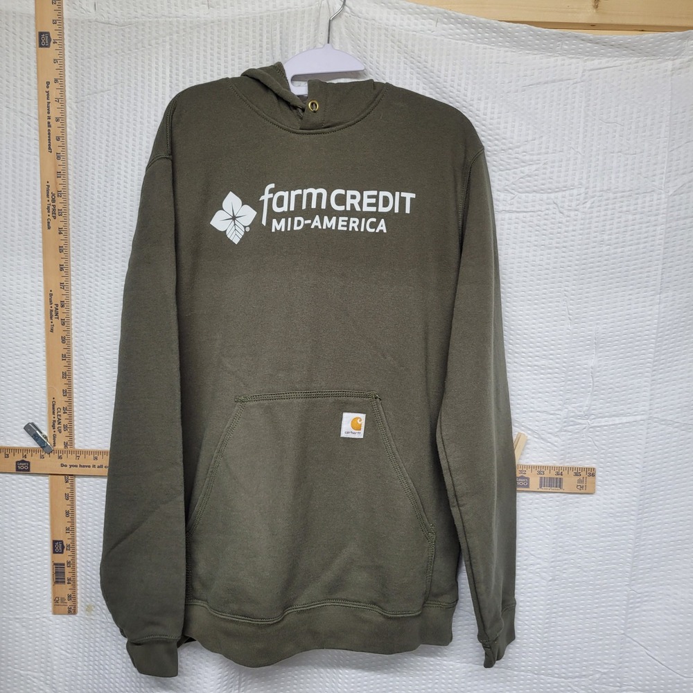 Carhartt Loose Fit Farm Credit Mid-America Hoodie Olive Green Small